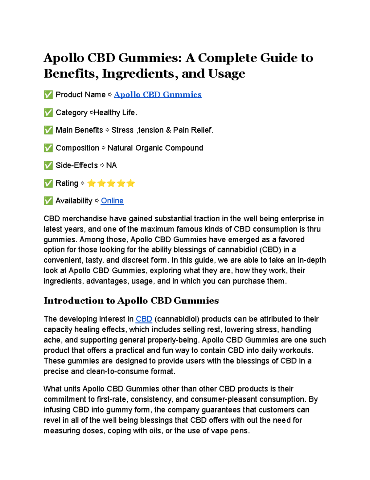 Apollo CBD Gummies Explained: How They Work, Ingredients, and Where to ...