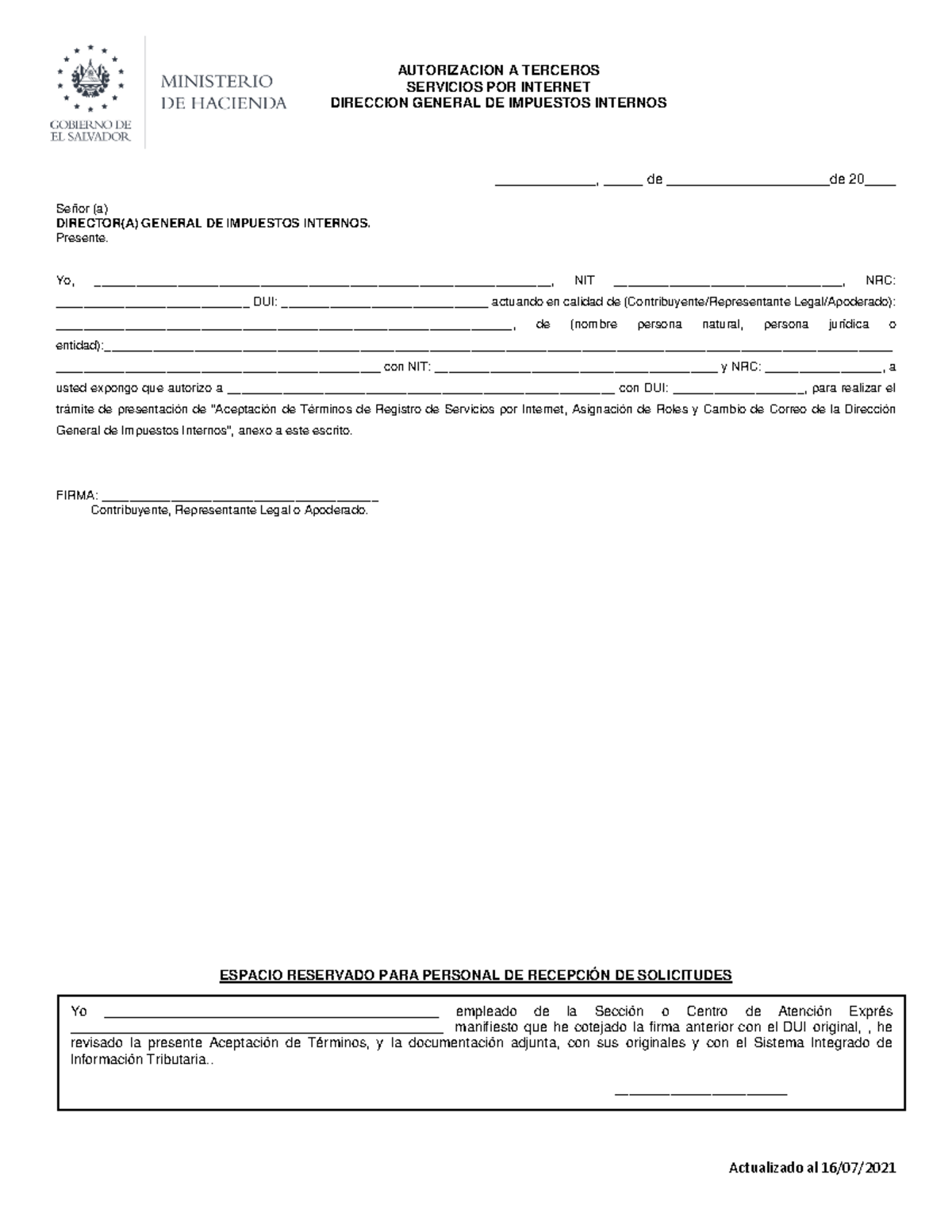 Pmhdc 8210 - Formulario de Autorización para Trámites de Impuestos ...
