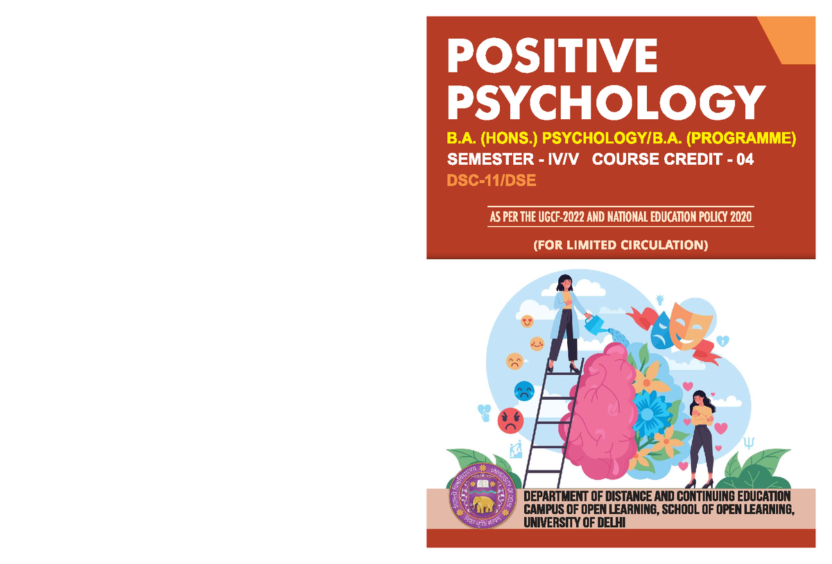 Positive Psychology Syllabus (PSY101) - Overview and Key Concepts - Studocu