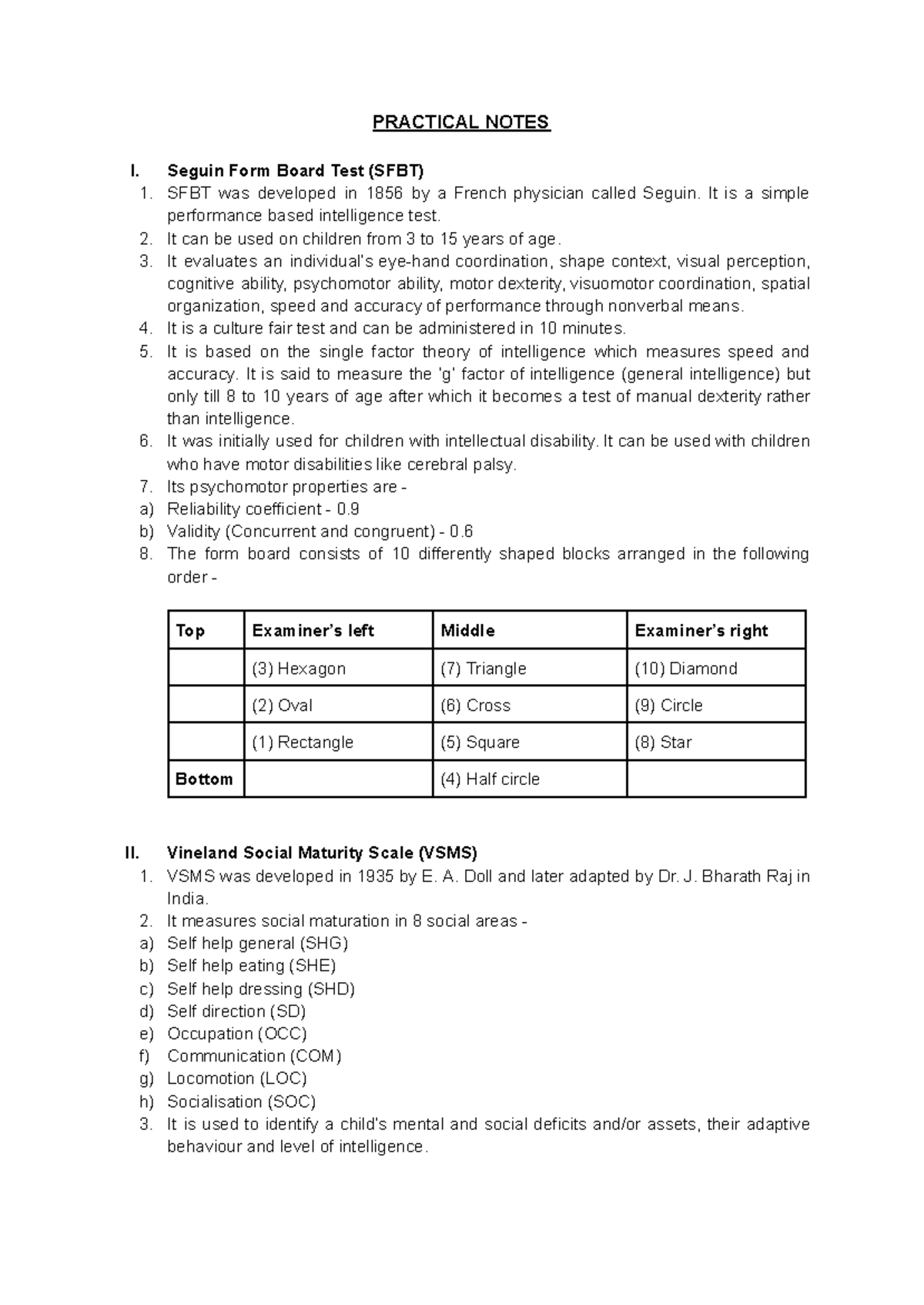 Case Study on IQ Testing: Practical Notes for MSc Sem 1 - Studocu