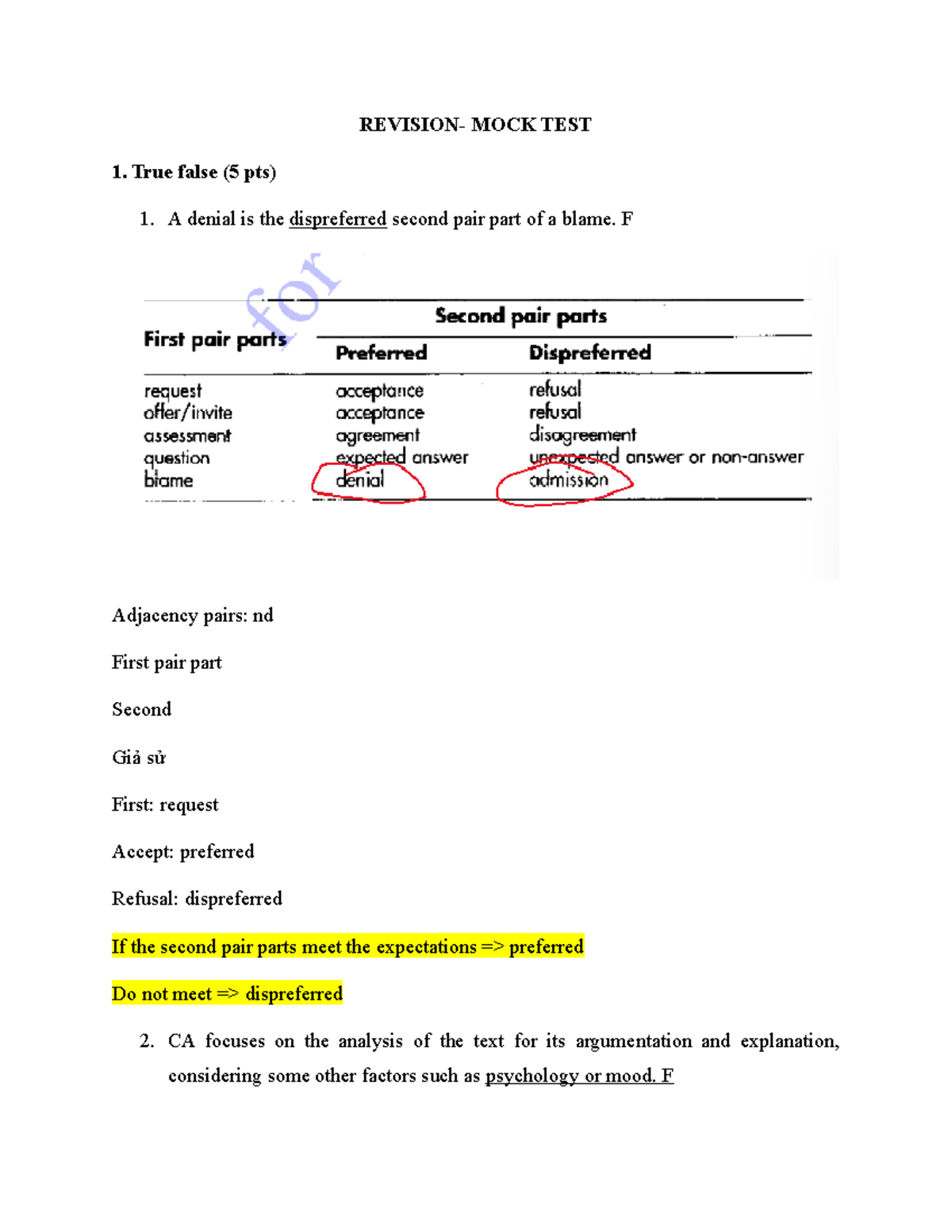 Mock Test 1 - English Language Analysis and Concepts - Studocu