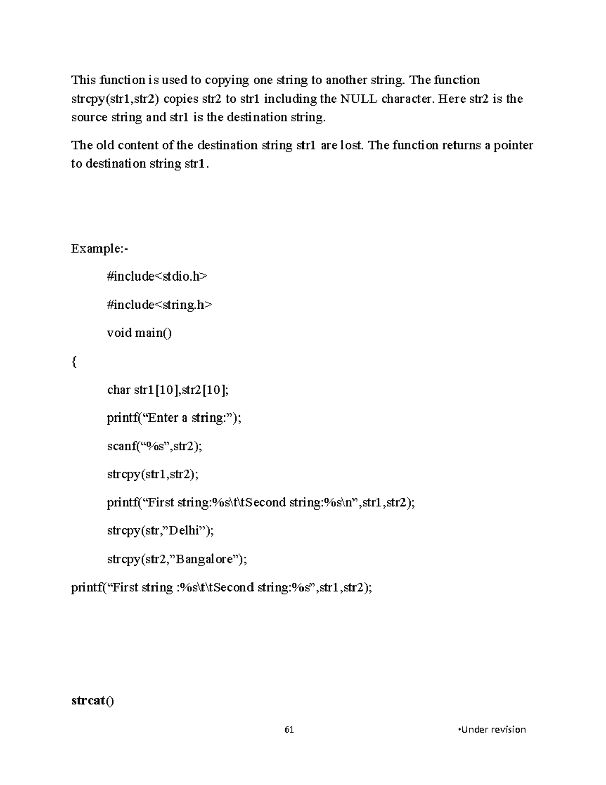 C programming-5 - Notes for C Programming - This function is used to ...
