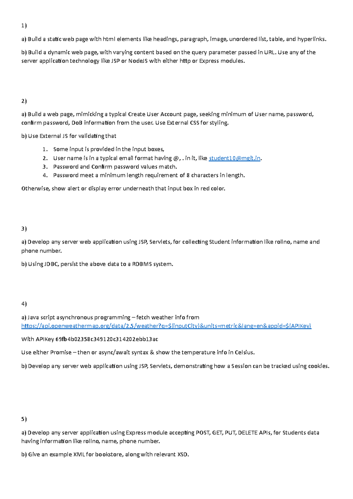 Sem End Exam - Web Development Projects and Applications - Studocu