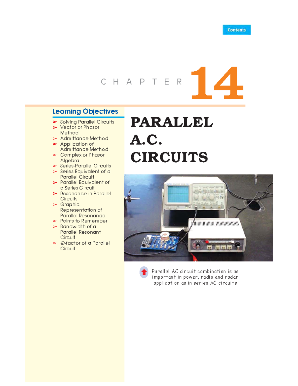 Chp-14: Parallel A.C. Circuits Overview and Key Concepts - Studocu