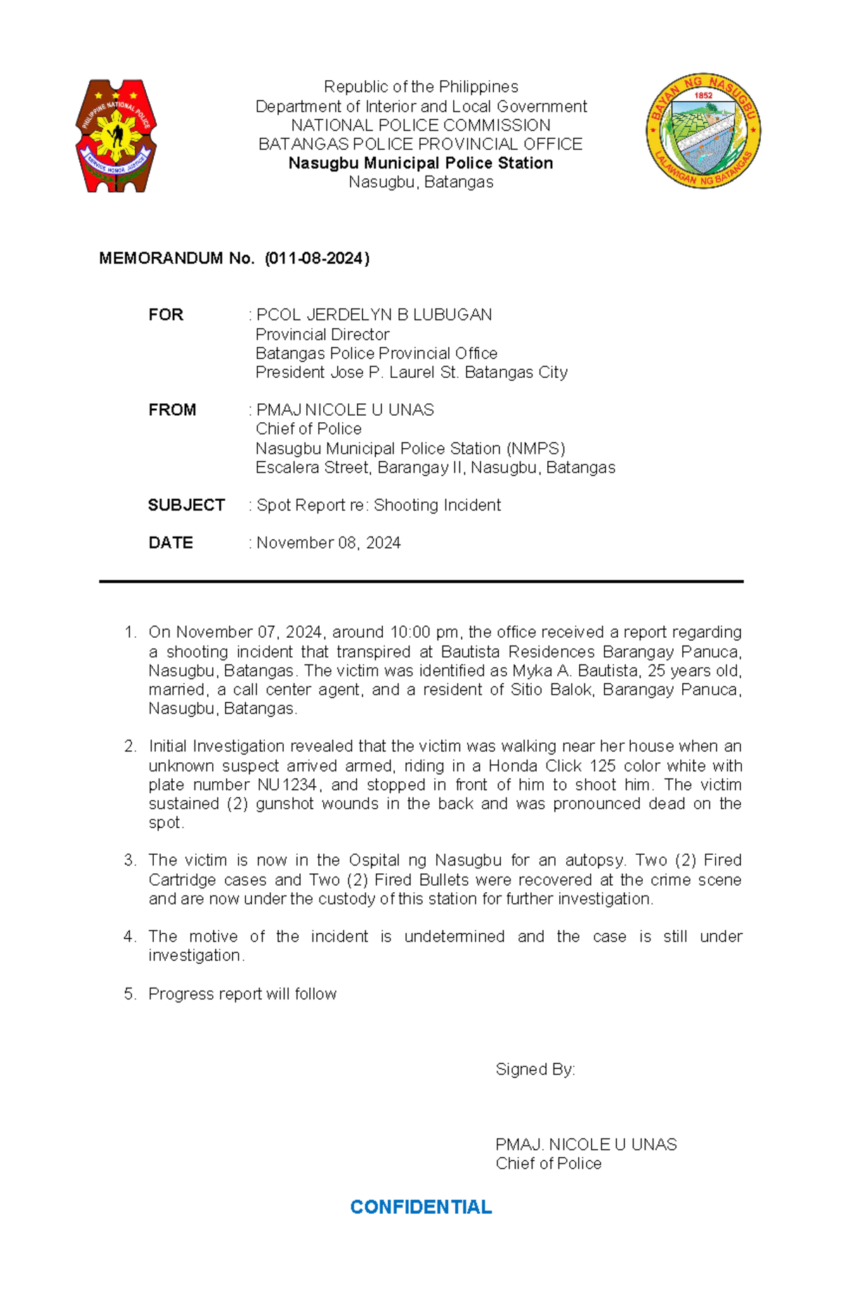 A.-Spot-Report-shooting-Incident-Finals-ging - Copy - Republic of the ...