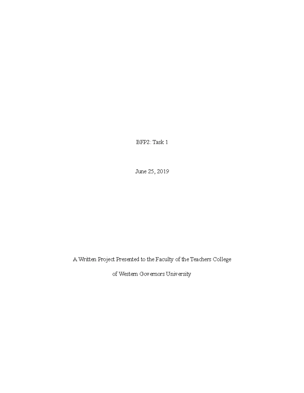 C226 Task 1 - Parent Involvement Survey Instrument Development - Studocu