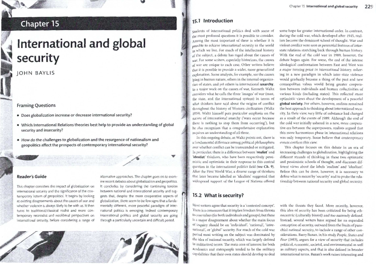 Chapter 15: International and Global Security - Comprehensive Notes for ...