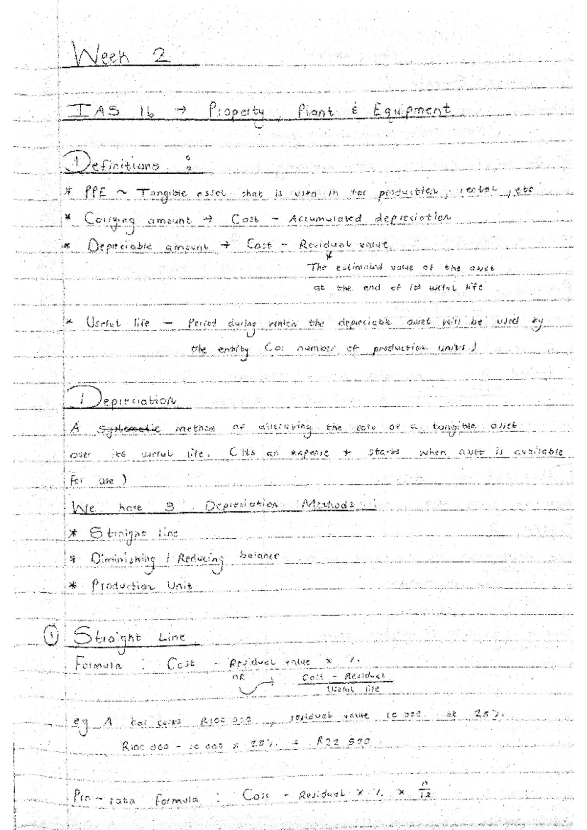 IAS 16 basics - IAS 16 basic definitions - Week 2 IAS 16 Property Plant ...