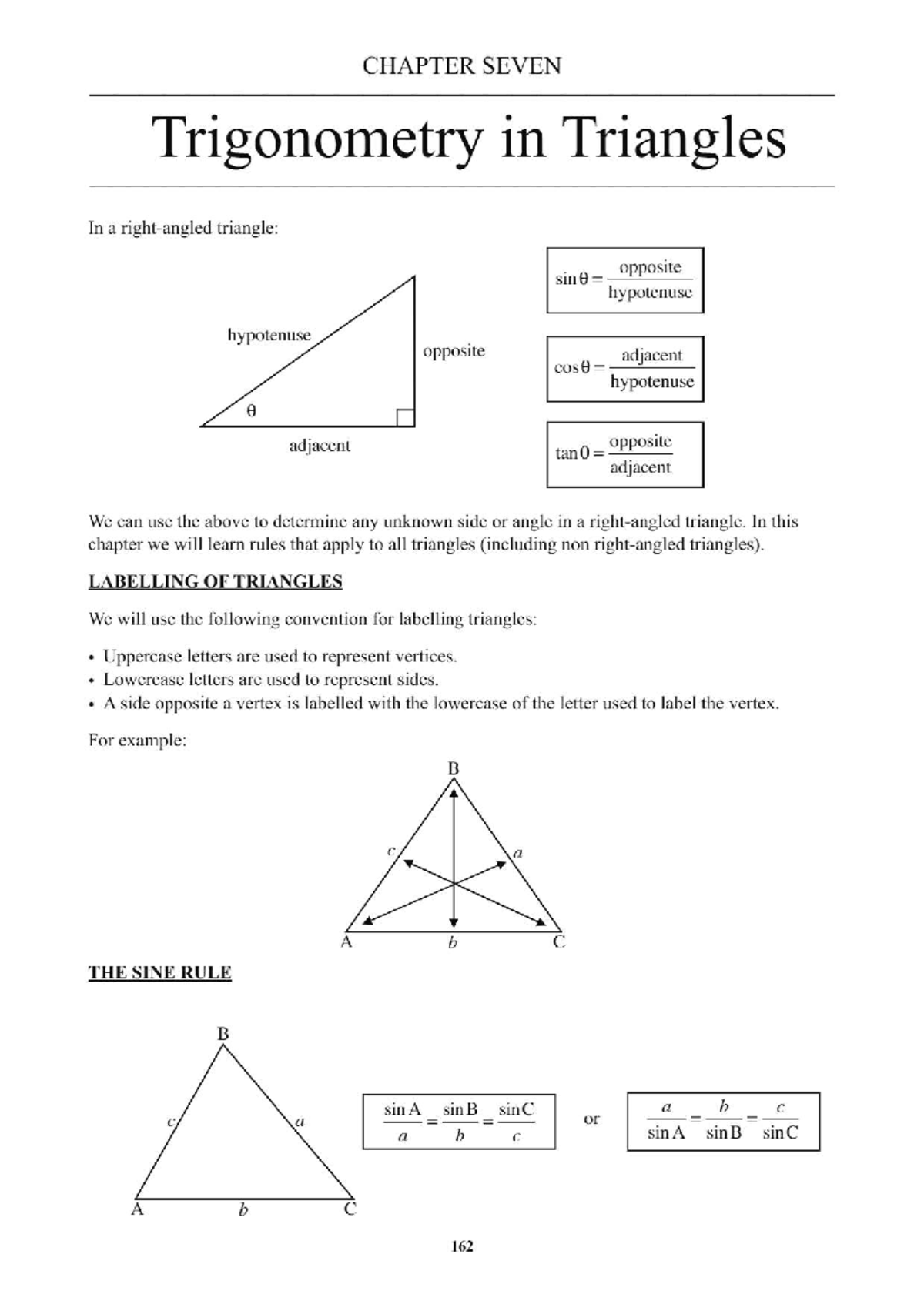 Gr 11 CH 7: Trigonometry in Triangles - Key Concepts & Examples - Studocu