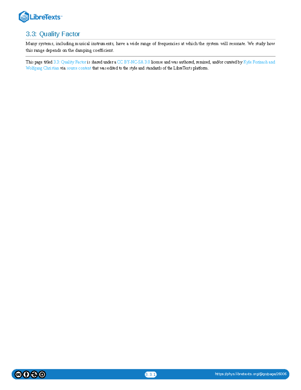 3.3 Quality Factor - PHYSICS - 3.3 phys.libretexts/@go/page/ 3: Quality ...