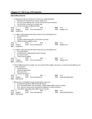 Chapter+14+Micro+Test+Bank final - Chapter 14 Firms in Competitive ...