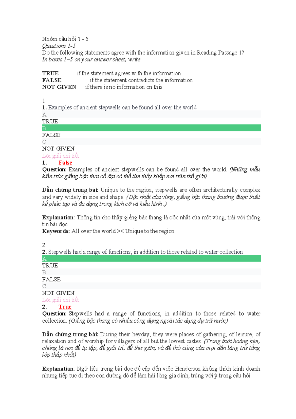 CAM 10 - Reading Test 1: Stepwells and Transport Trends Analysis - Studocu