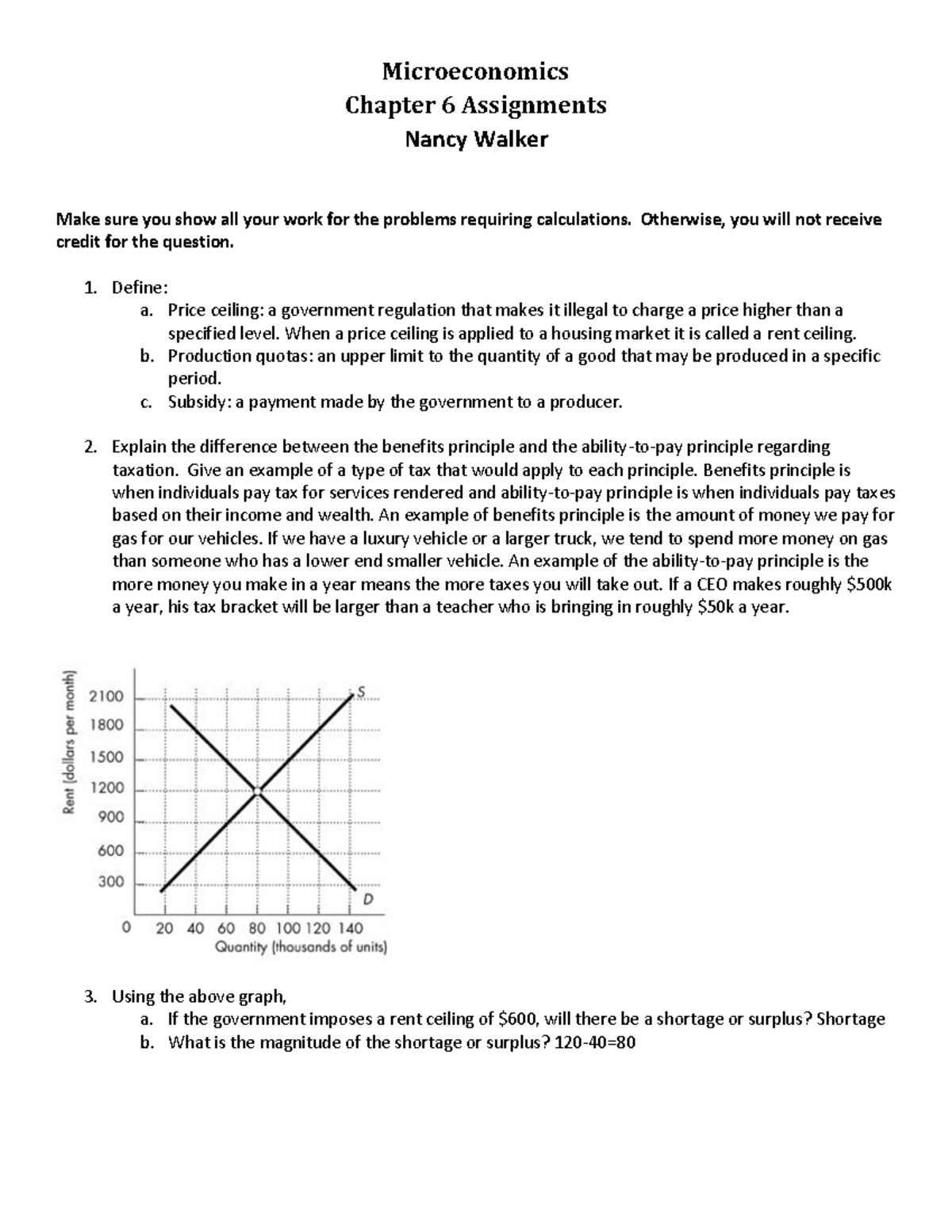 Microeconomics Chapter 6 Homework Assignments and Solutions - Studocu