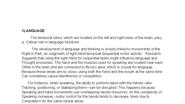1LANGUAGE Neuro Seminar: The Role of Temporal Lobes in Language ...
