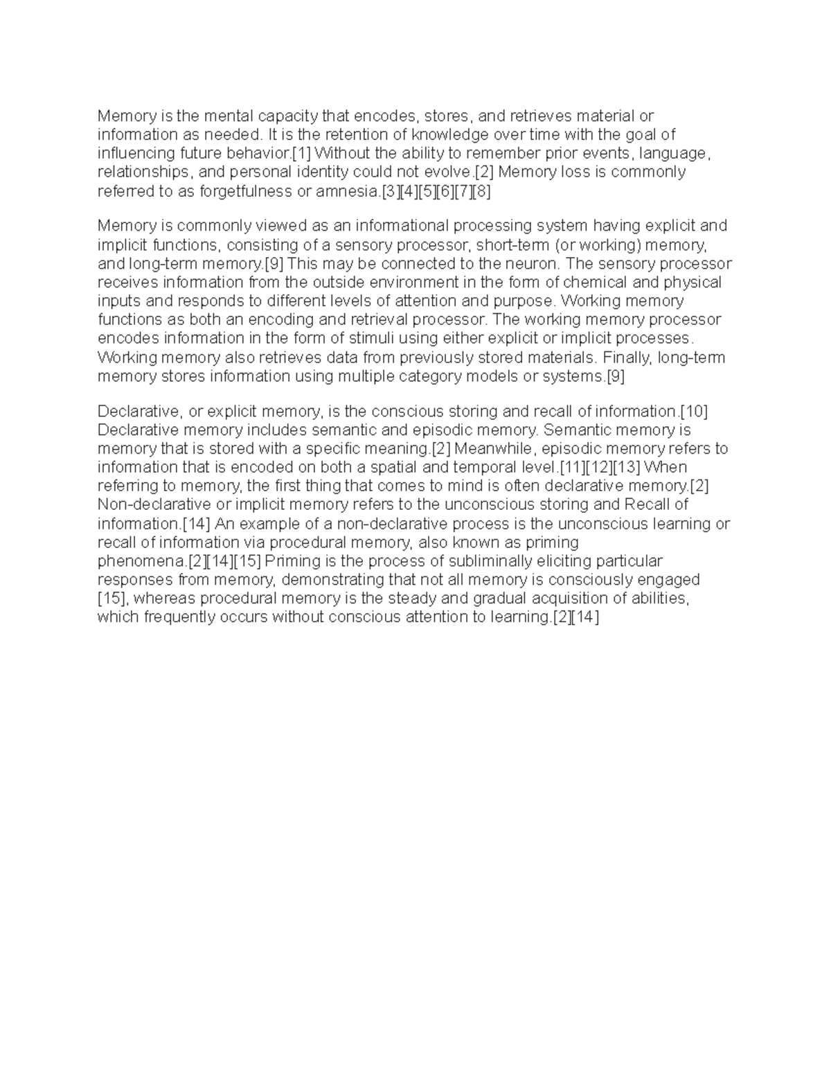 memory of the brain - Memory is the mental capacity that encodes ...