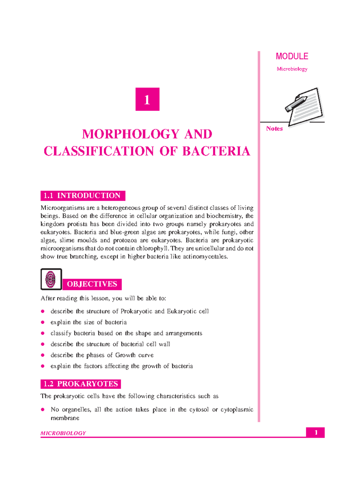 Lesson-01 - Bacterial cell structures - 1 Morphology and Classification ...