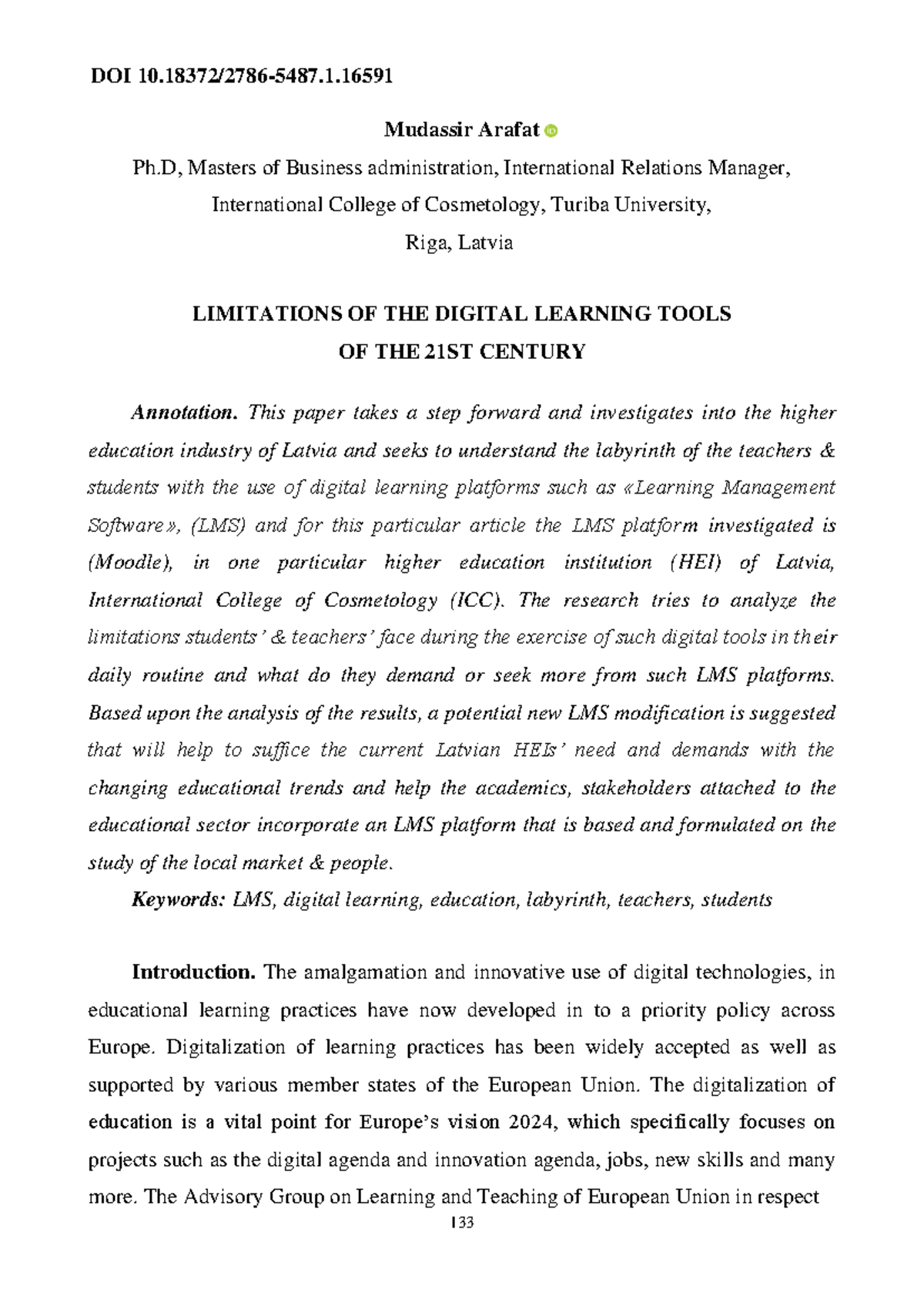 Limitations of Digital Learning Tools in Higher Education: A Case Study ...