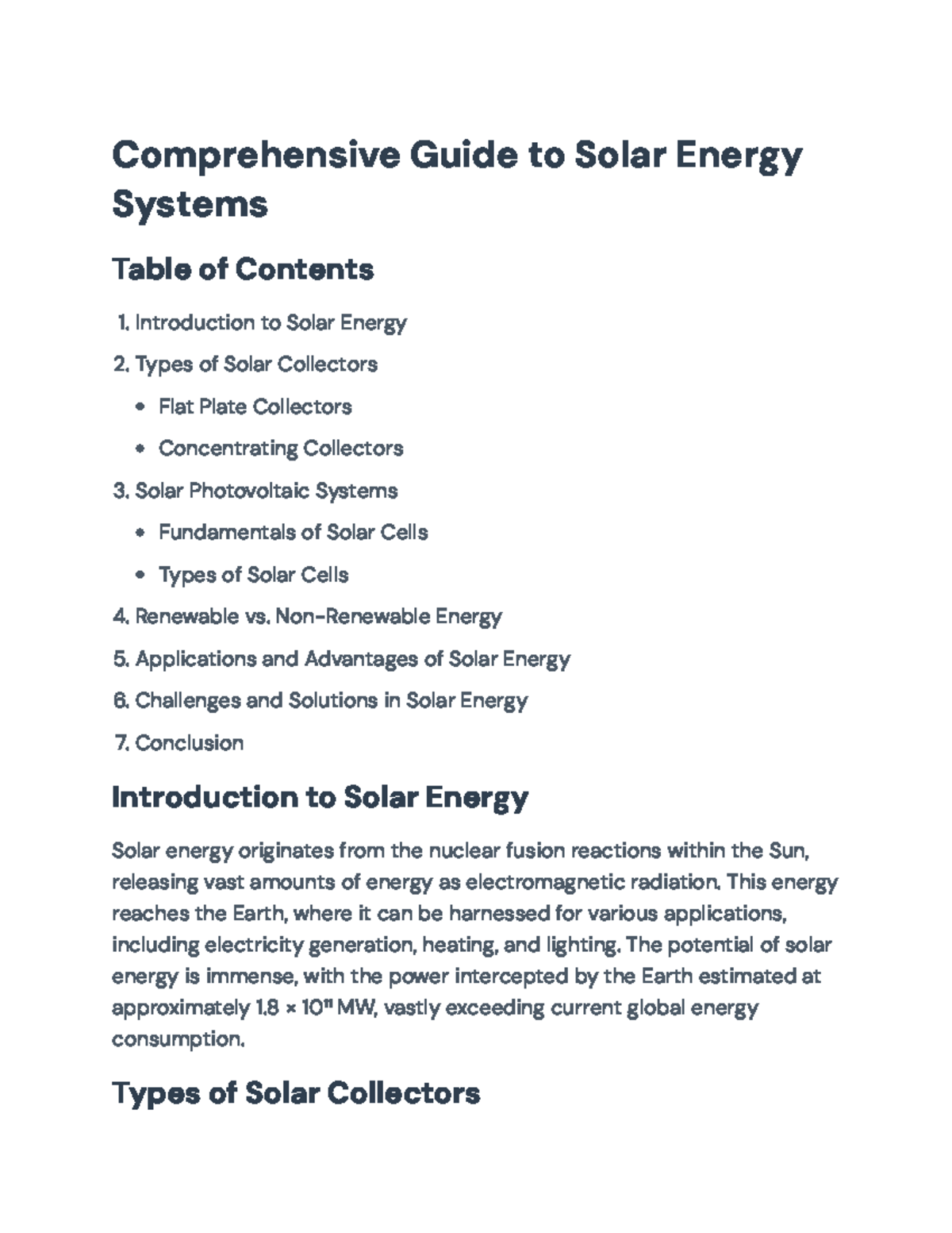 Comprehensive Guide to Solar Energy Systems for Renewable Transition ...