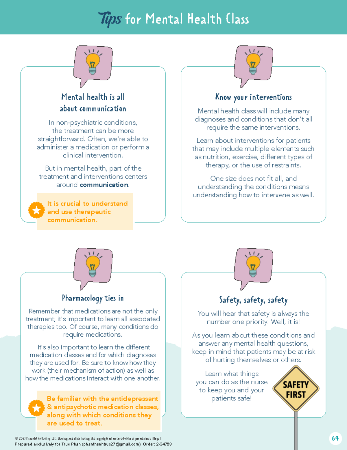 Mental Health Class Tips: Communication, Interventions & Safety - Studocu