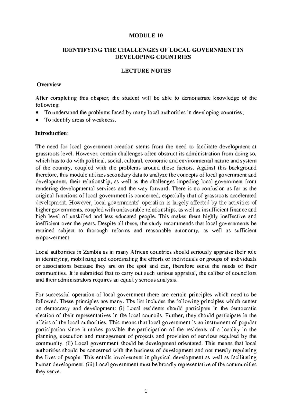 MODULE 6: LECTURE NOTES ON SEPARATION OF POWERS & RULE OF LAW - Studocu