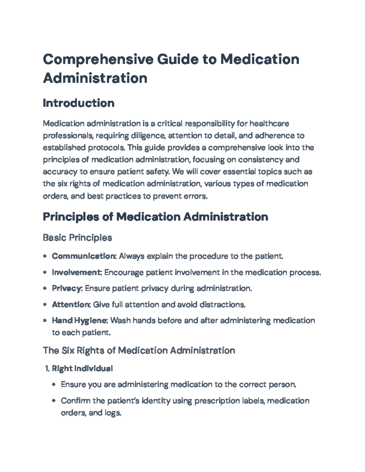 Comprehensive Guide to Medication Administration: Principles & Best ...