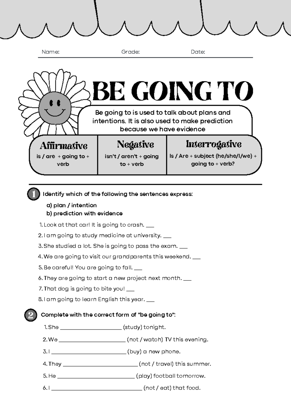 BE GOING TO: Plans, Intentions & Predictions (2026) - Studocu