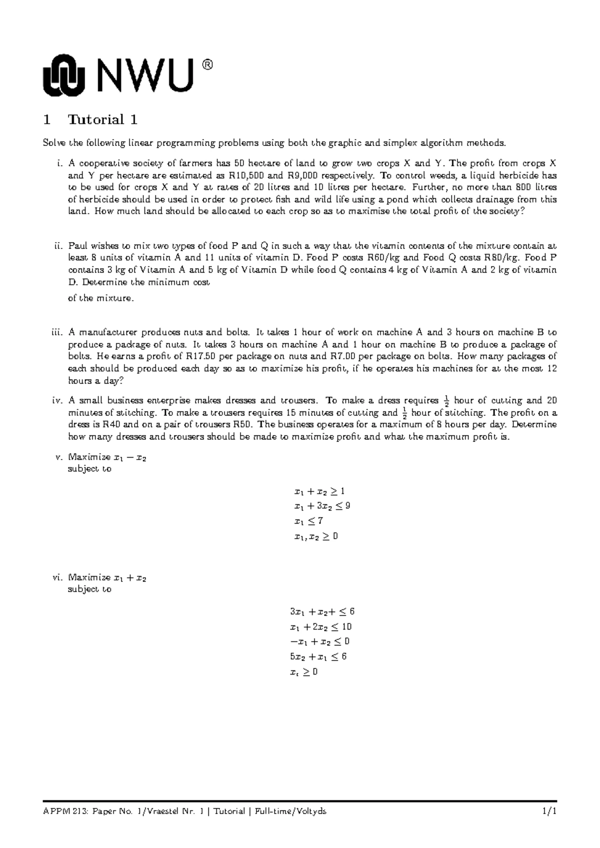 Simplex Algorithm Guide: Introducing Slack Variables and Steps - Studocu