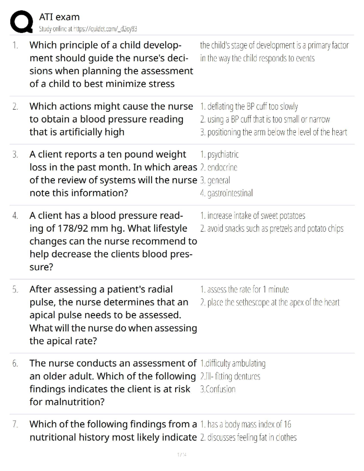ATI Exam Study Guide: Detailed Q&A for 2025/2026 - Studocu