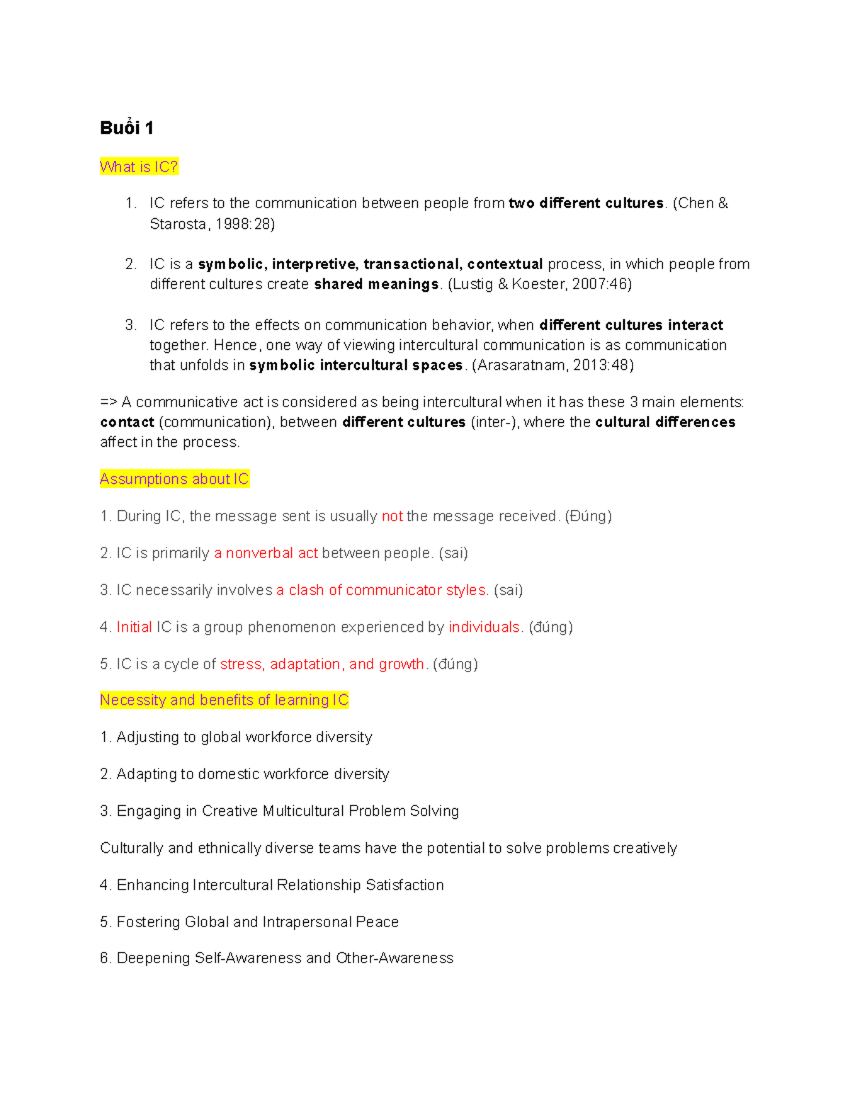 IC - Understanding Intercultural Communication: Key Concepts and Values ...