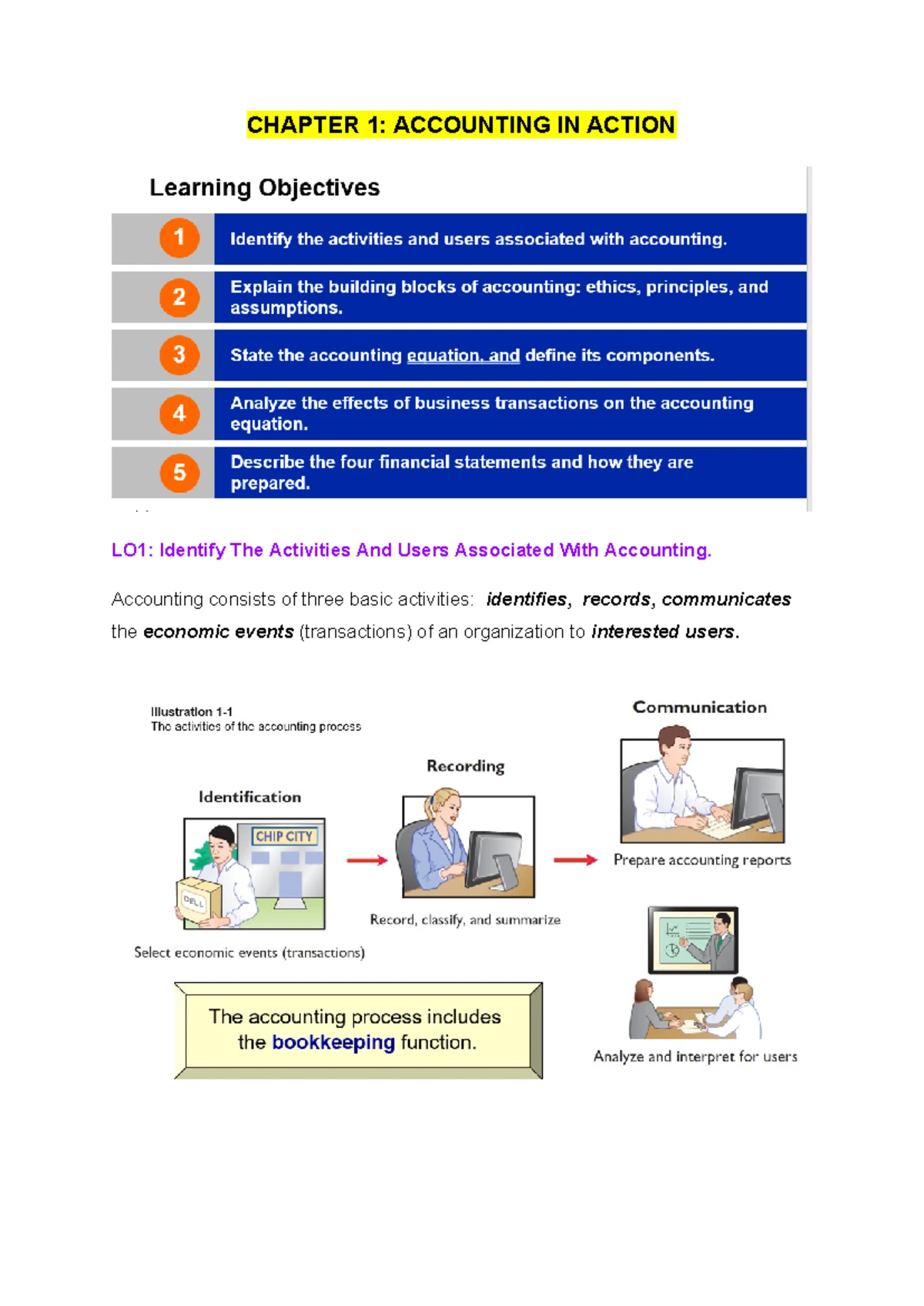Revision Notes for ACC 101 - Summary of Key Accounting Principles - Studocu