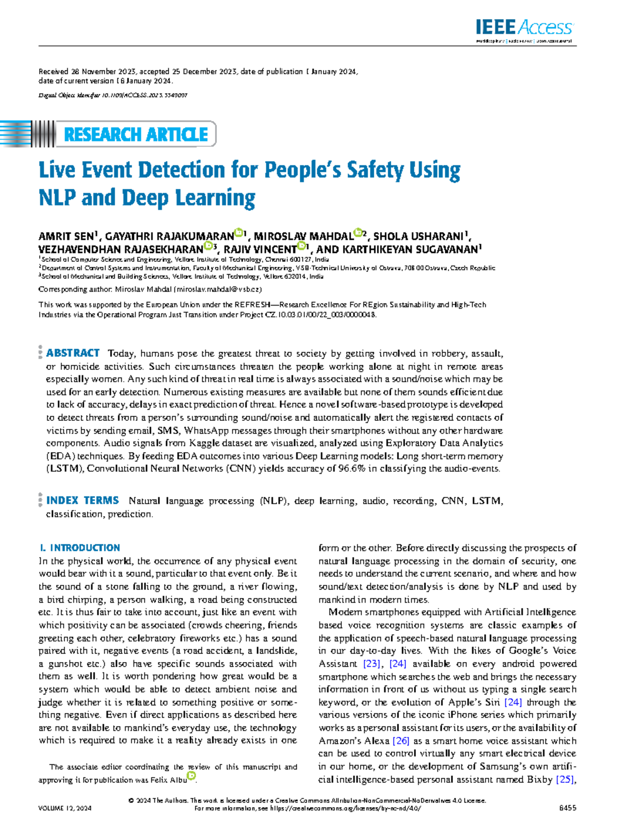 Live Event Detection for Safety Using NLP and Deep Learning Techniques ...