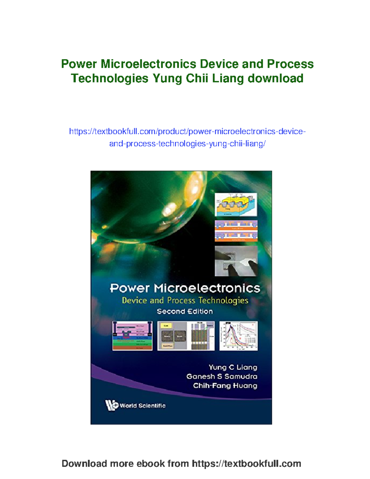 Power Microelectronics: Device & Process Technologies (2nd Ed.) - Studocu