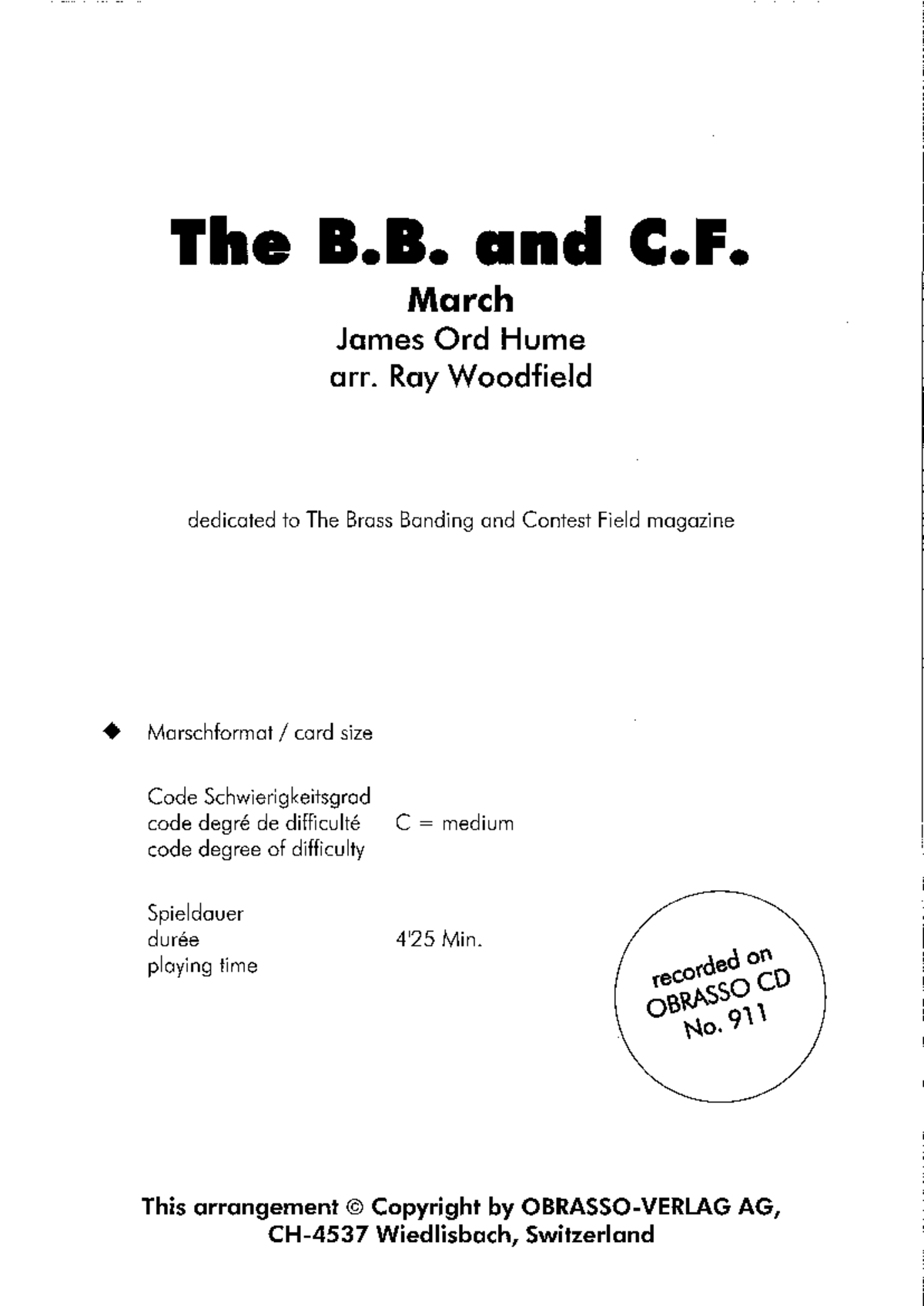 The B.B. and C.F. James Ord Hume March S - Score 16132 - Studocu