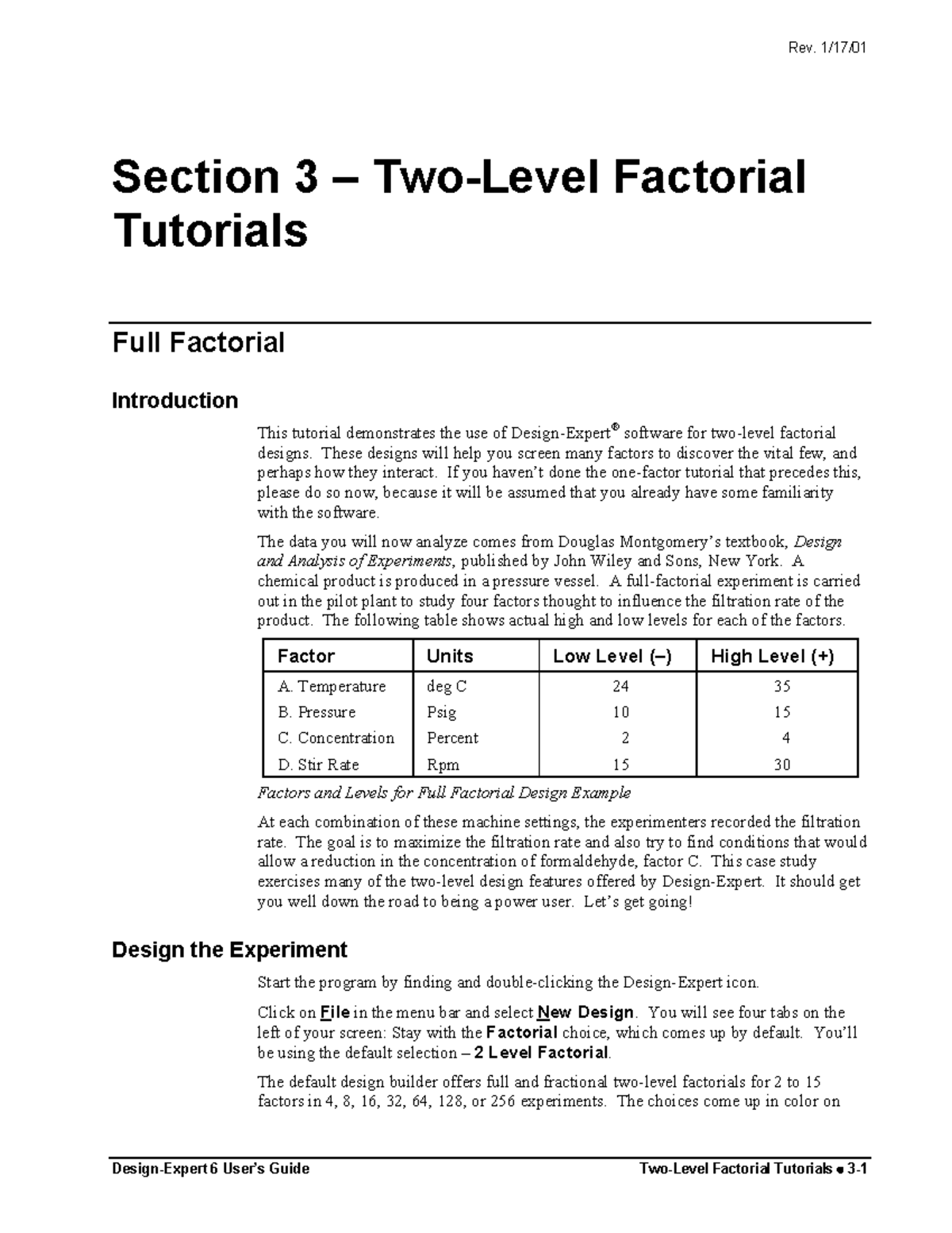 DX03 Factorial Tutorials: Full Factorial Design Introduction - Studocu