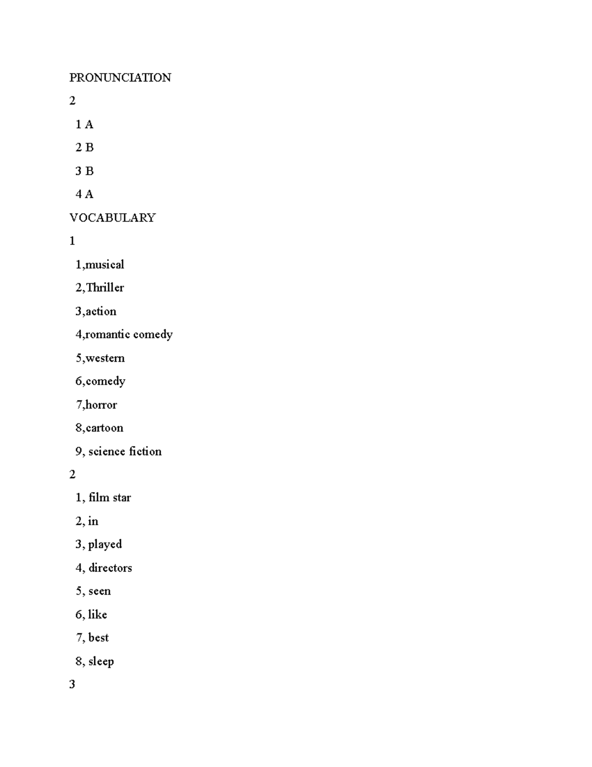 Pronunciation & Vocabulary Notes for Lesson 12 (PRONUNCIATION 2 1A 2B ...