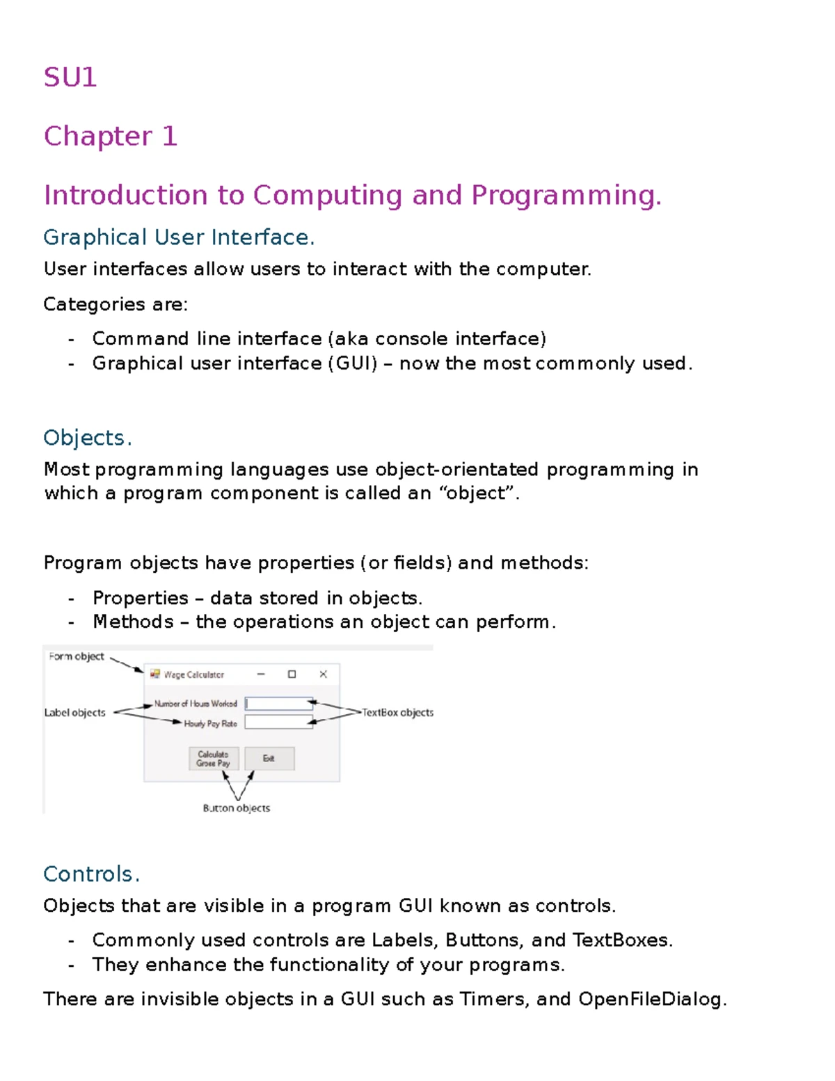 SU 2.1 - Understanding Arrays and Strings in Programming - Studocu