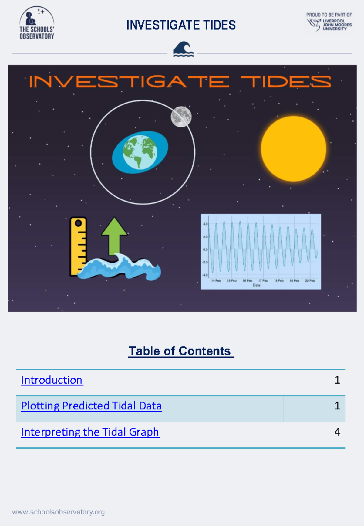 Investigate Tides - Worksheet 1: Data Plotting & Analysis - Studocu