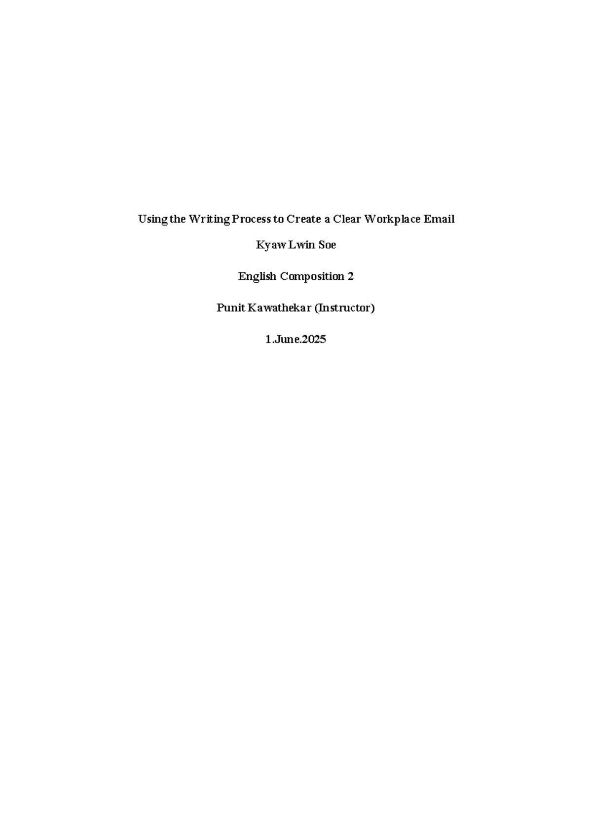 Using the Writing Process for Effective Workplace Emails - ENG 2 - Studocu