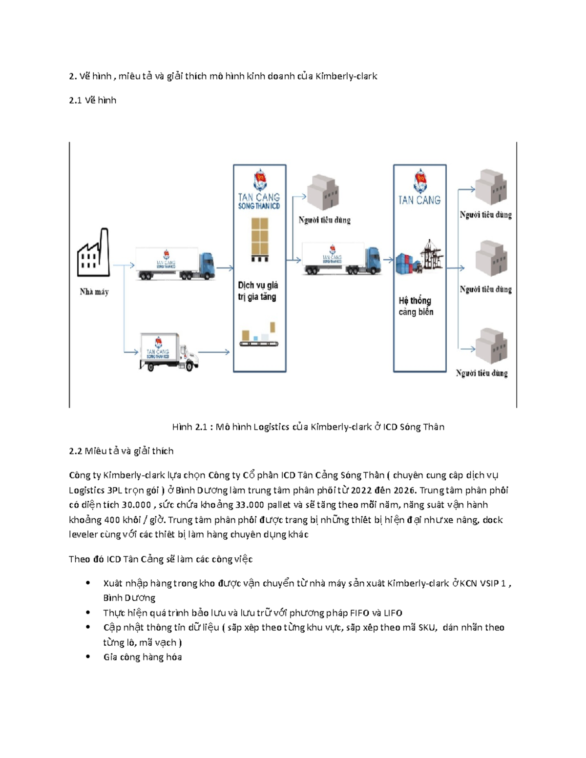 Mô Hình Logistics Của Kimberly-Clark Tại ICD Sóng Thần - Studocu