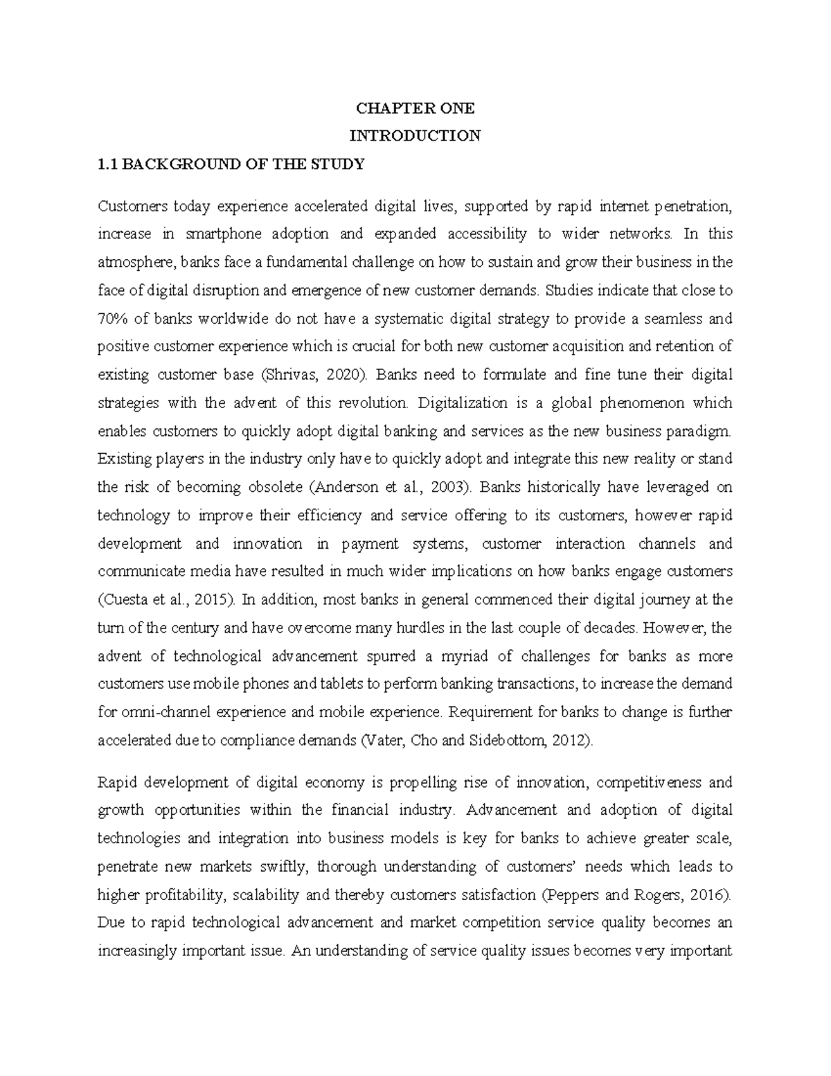 DIGITAL BANKING AND CUSTOMER SATISFACTION: A CASE STUDY OF UBA - Studocu