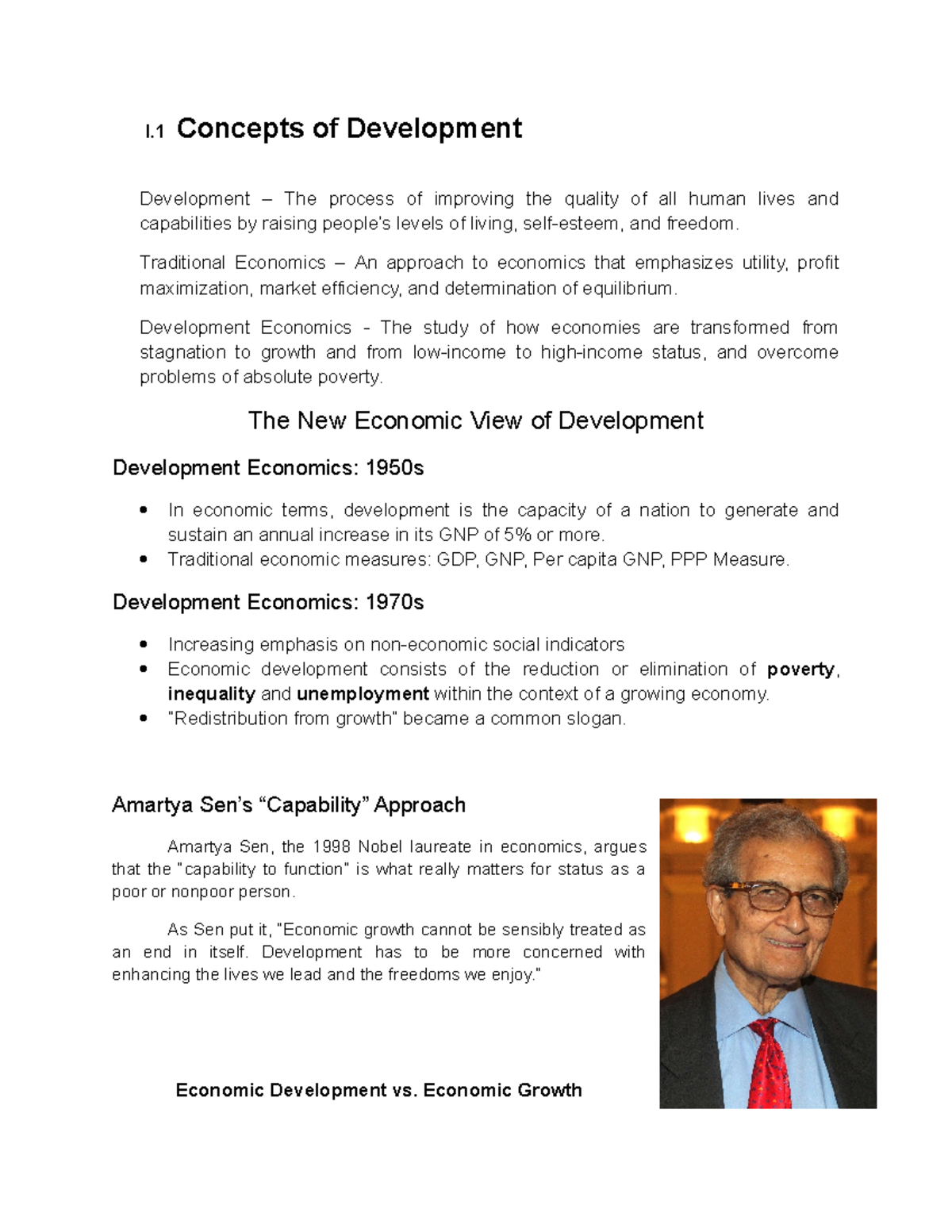 Fundamentals of Economic Development: Key Concepts & Approaches - Studocu