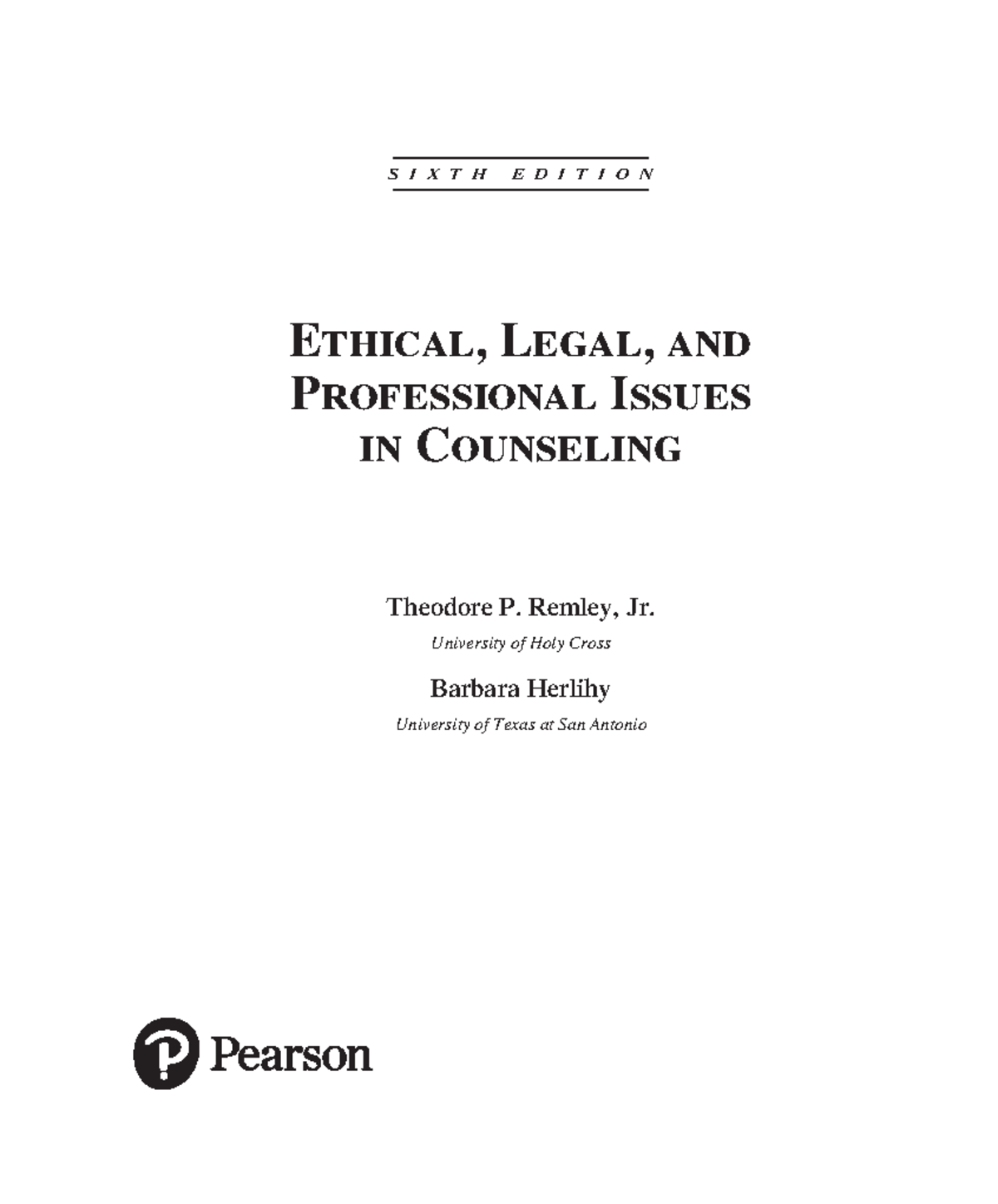 Ethical, Legal & Professional Issues in Counseling (0135183812) - Studocu