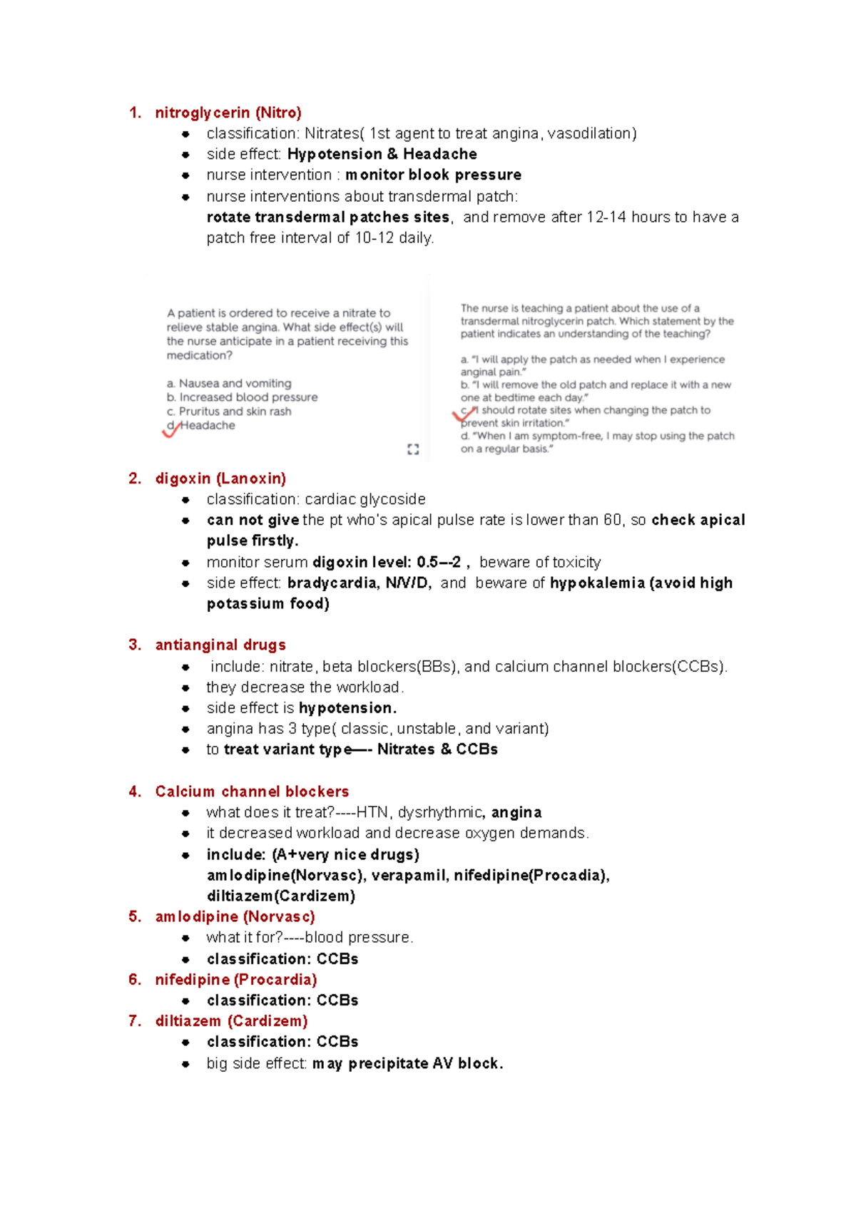 Pharm 101: Test 3 Notes on Cardiovascular and Gastrointestinal Meds ...