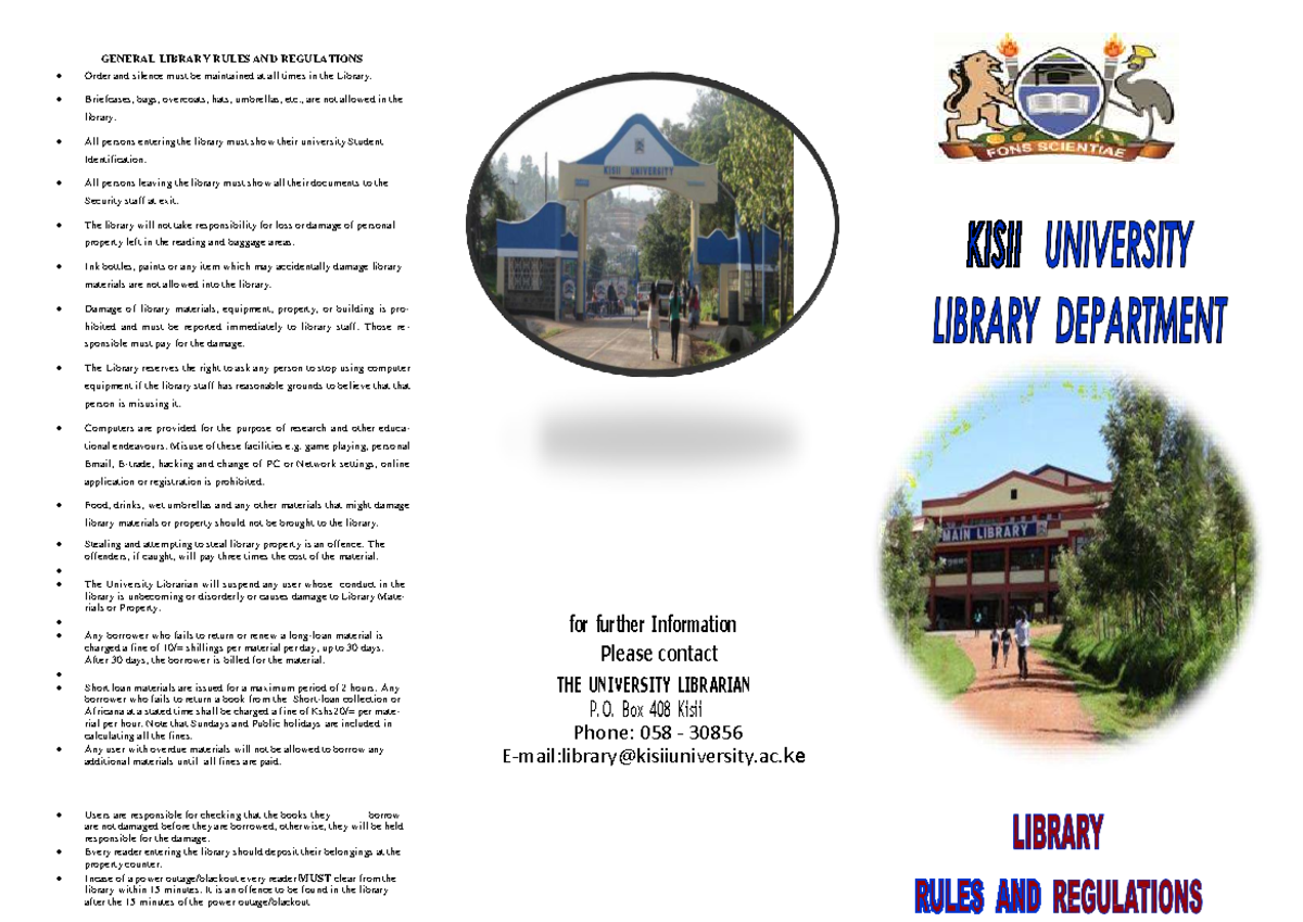 Library Rules and Regulations: Essential Guidelines for Users - Studocu