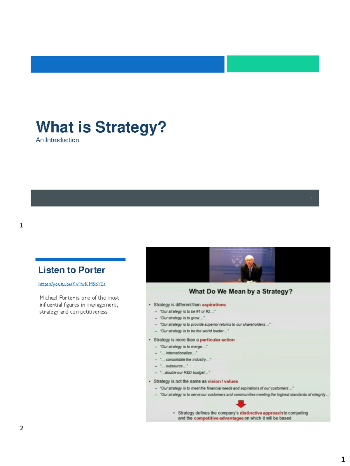 01- Lecture 1 Part 2: Introduction to MPS and Strategic Concepts - Studocu
