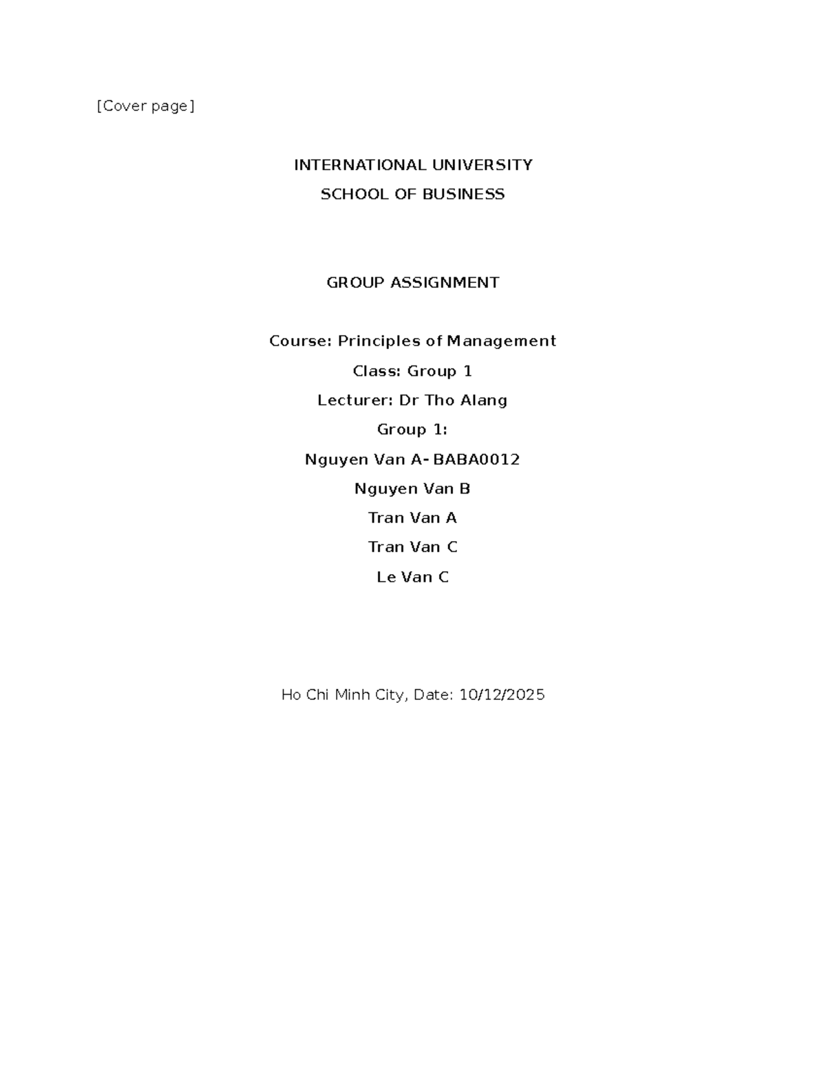 Apple - Strategy Formulation and Implementation - [Cover page ...
