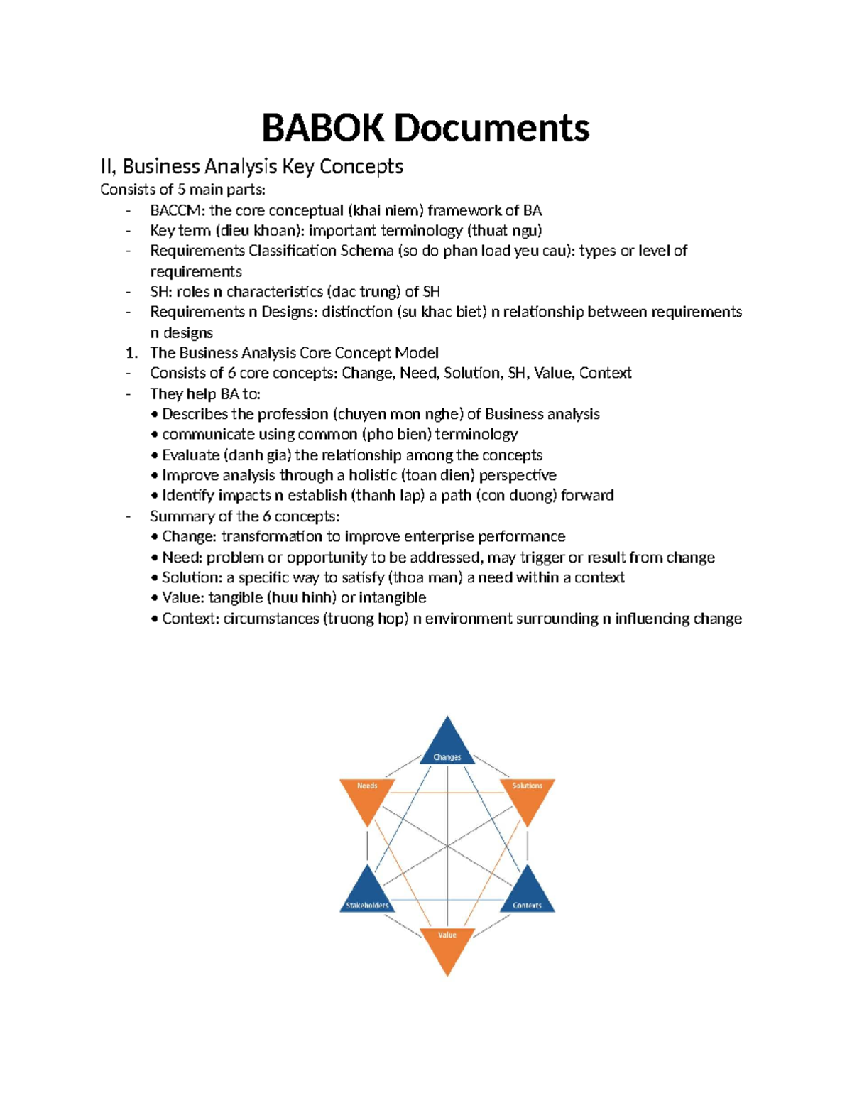 BABOK II: Key Concepts in Business Analysis Framework - Studocu