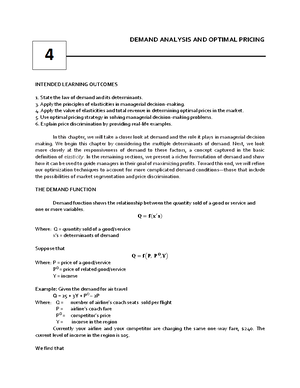 Activity-3 - Practice Activity - ACTIVITY 4 Demand Analysis and Optimal ...