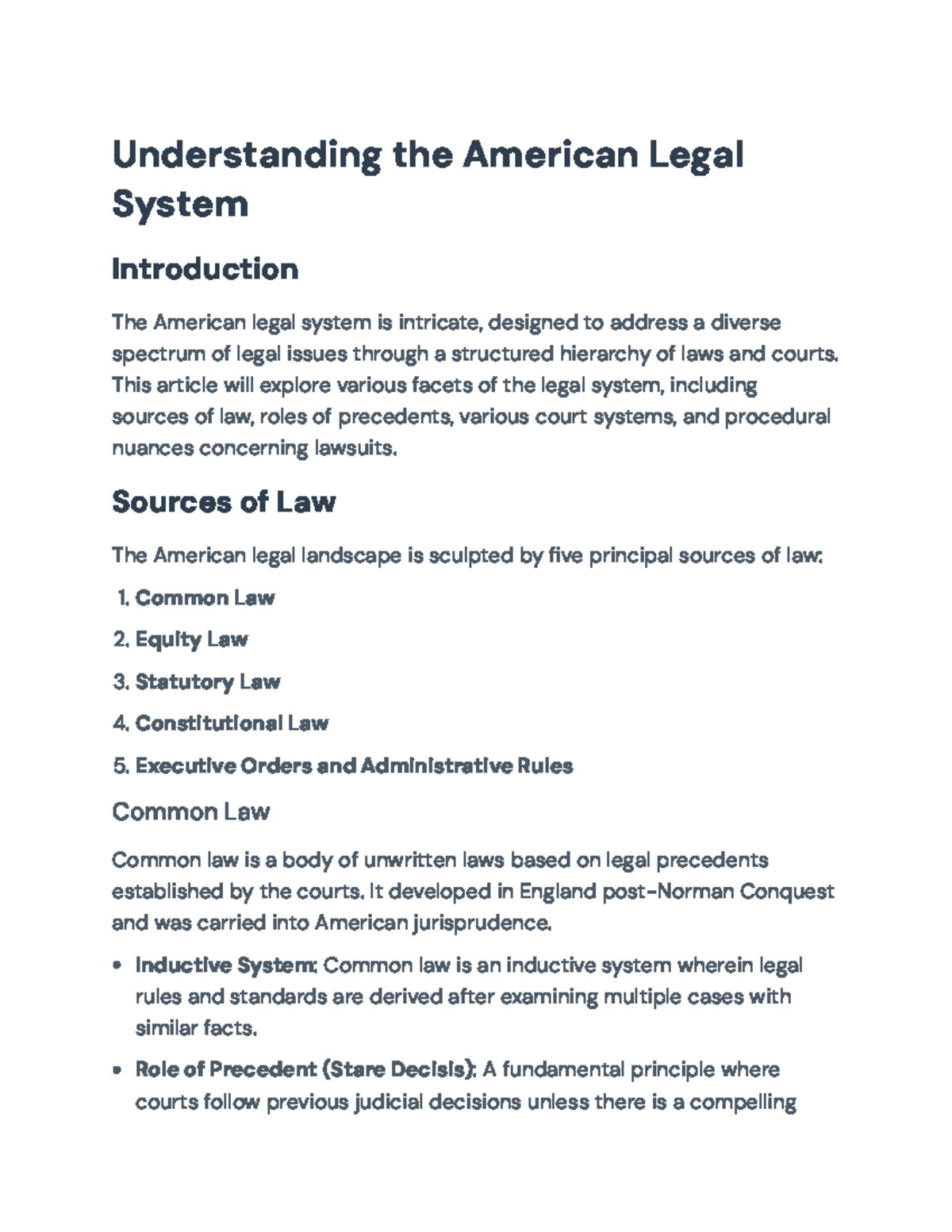 Constitutional Law: Understanding the American Legal System ...