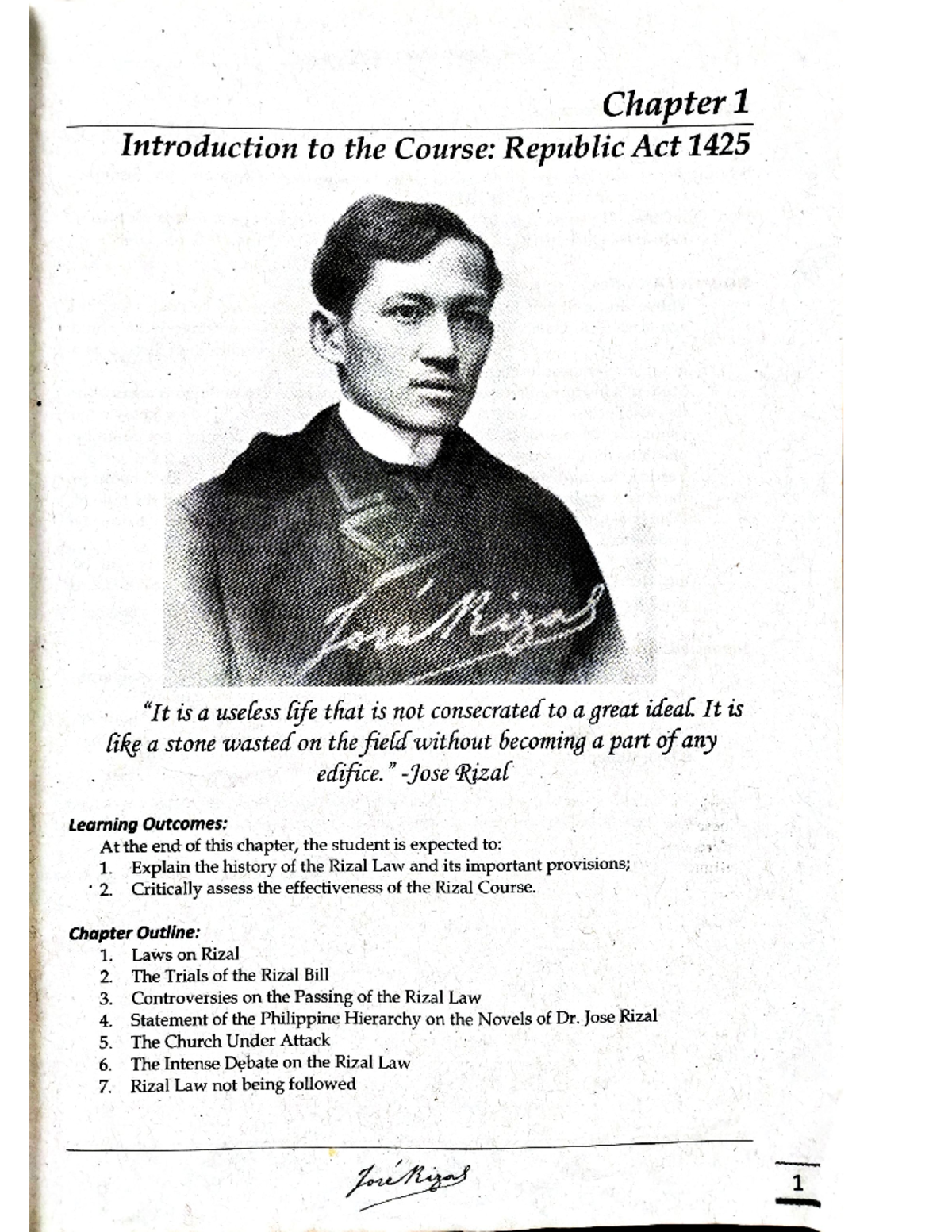 HIST 10: Chapter 1 - Overview of the Rizal Law and Its Impact - Studocu
